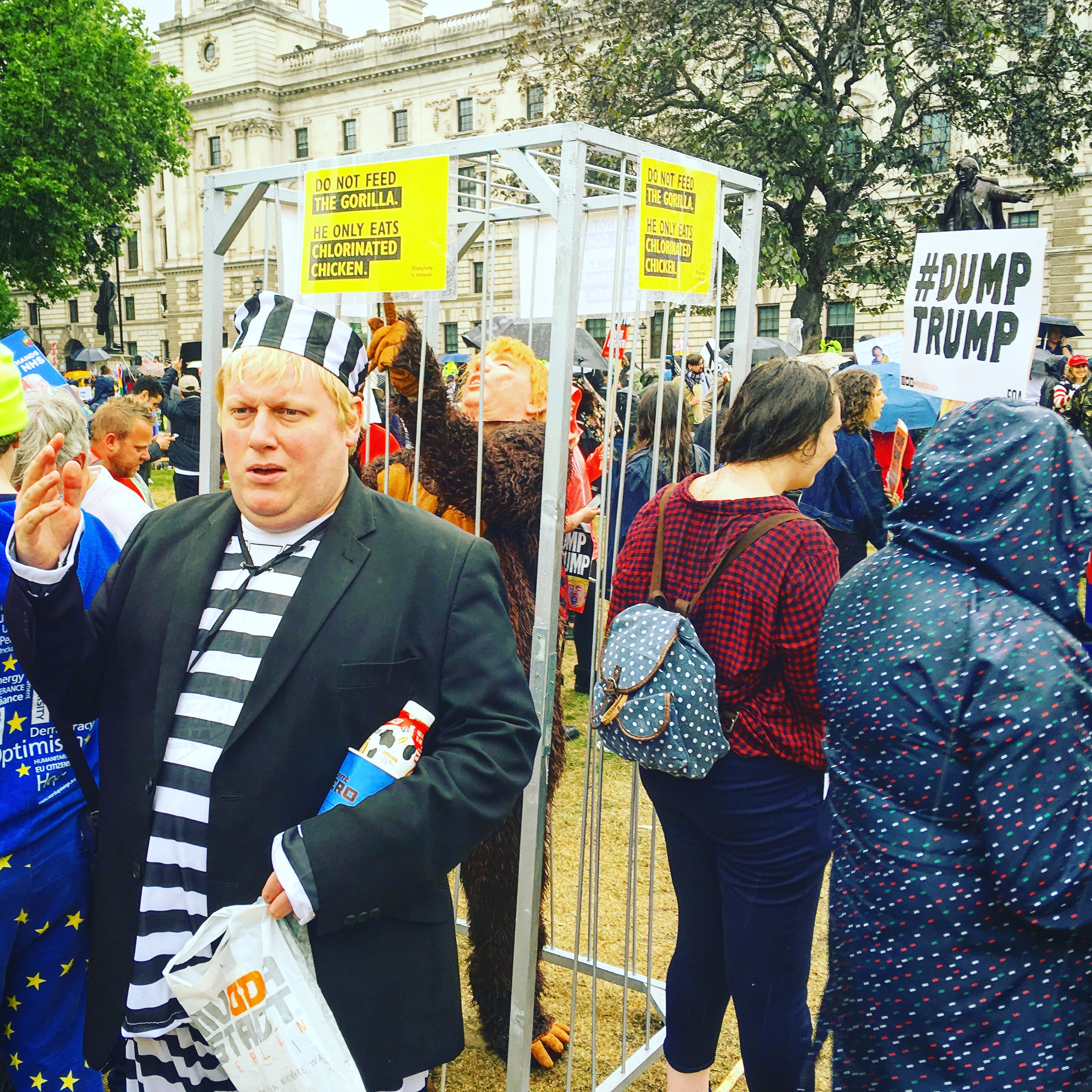 Boris and Donald, Bars and Stripes, at Trump Protest, London June 2019 [Video]
